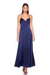 satin slip dress
