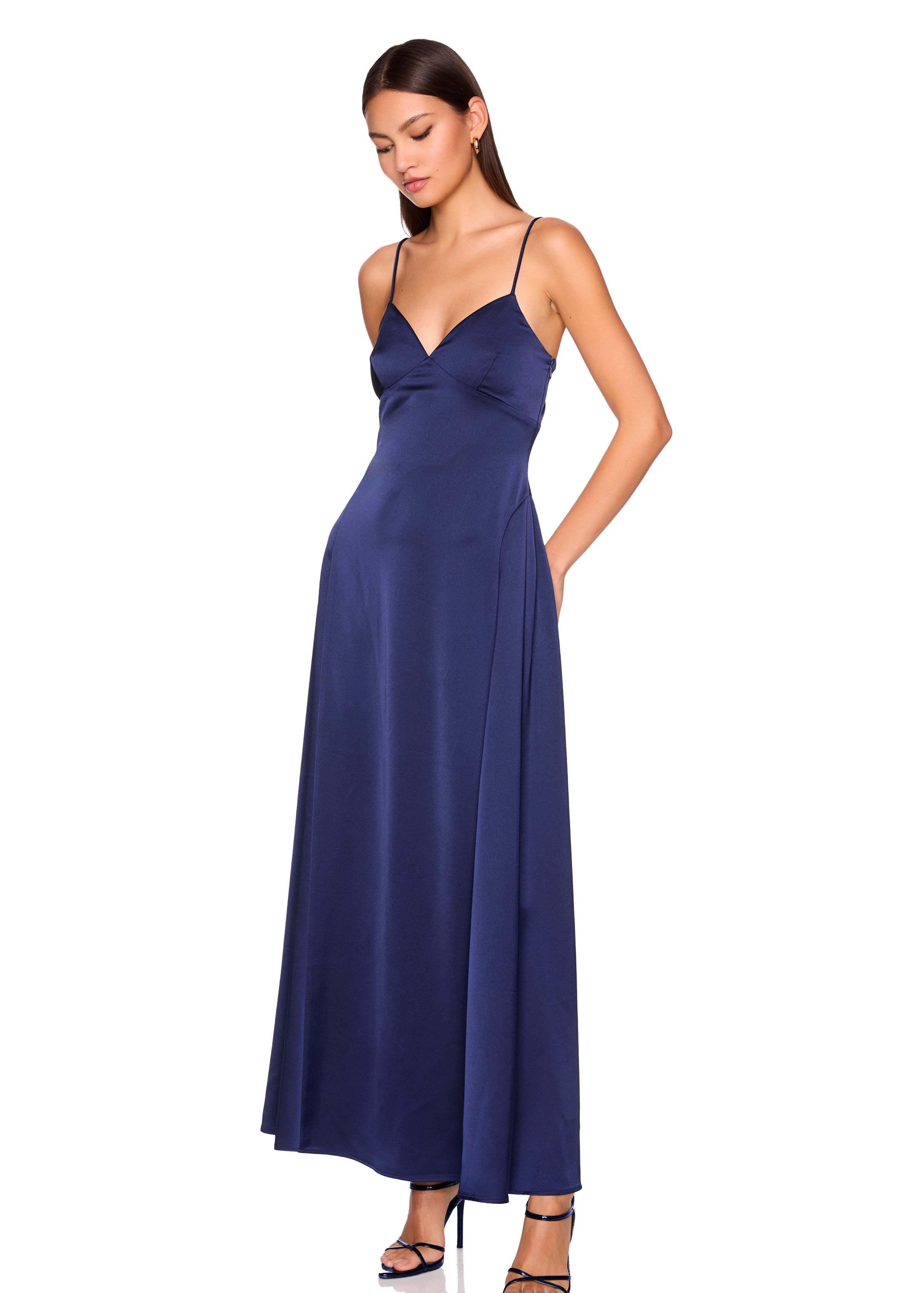 satin slip dress