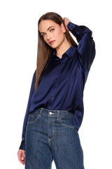 satin collar shirt
