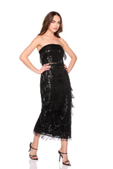 fringe midi skirt
