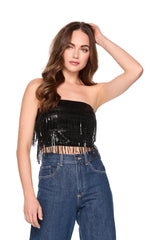 fringe tube top