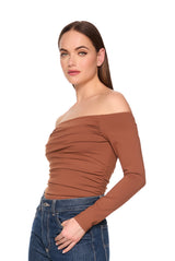 off shoulder long sleeve top