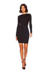 crossback long sleeve dress