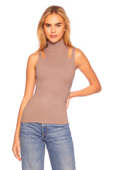 double strap mock top