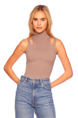 double strap mock top