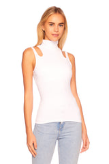 double strap mock top
