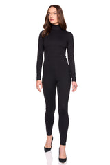 mock neck long sleeve jumpsuit