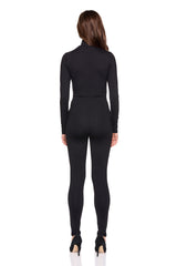 mock neck long sleeve jumpsuit