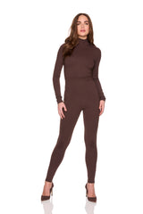 mock neck long sleeve jumpsuit
