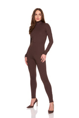 mock neck long sleeve jumpsuit