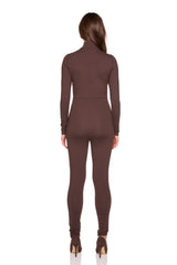 mock neck long sleeve jumpsuit