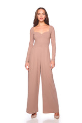 sweetheart long sleeve jumpsuit