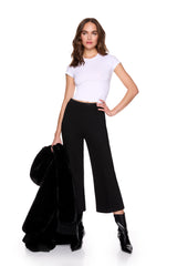 ponte knit crop pant