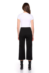 ponte knit crop pant