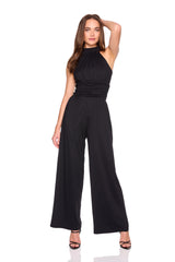 mock neck sleeveless jumpsuit