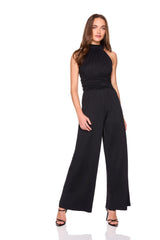 mock neck sleeveless jumpsuit