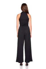 mock neck sleeveless jumpsuit