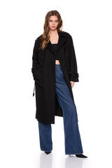 ponte trench coat black