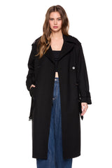 ponte trench coat black