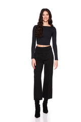 ponte knit crop pant