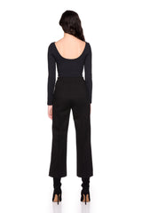 ponte knit crop pant