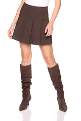 ponte pleated skirt