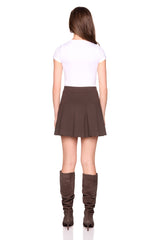 ponte pleated skirt