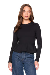 crew long sleeve flare top