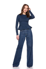 crew long sleeve flare top