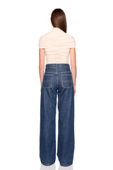 mock neck overlay gathered top