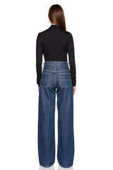 low wire gathered long sleeve top