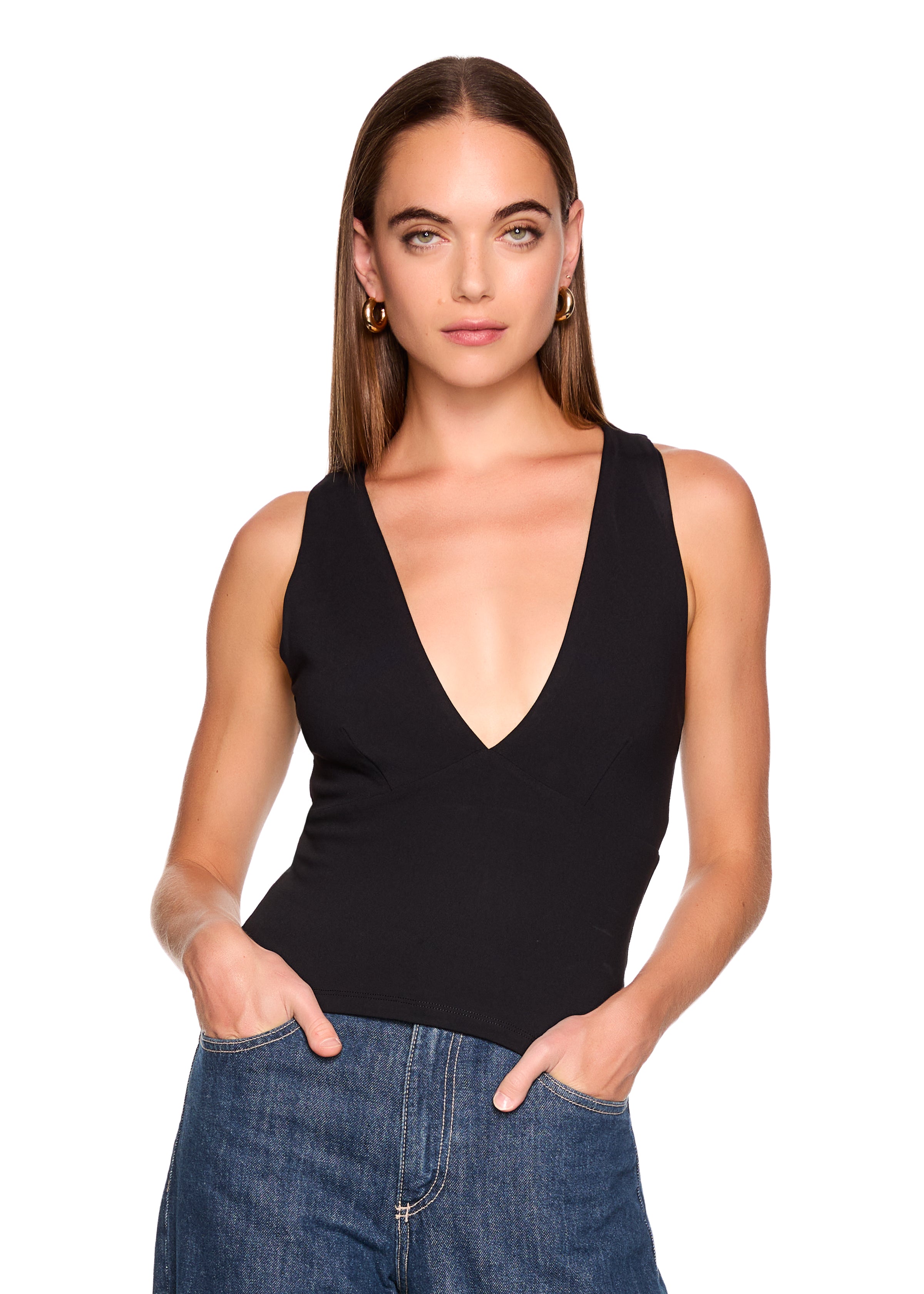 v neck tank