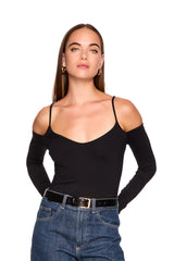 cold shoulder string top