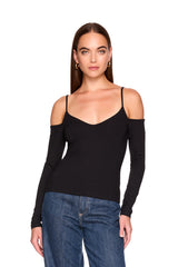 cold shoulder string top