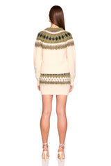fair isle sweater half zip sweater