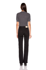 pointelle short sleeve polo