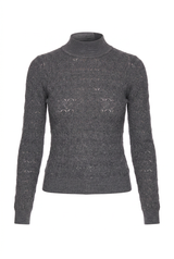 pointelle turtle neck long sleeve