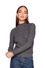 pointelle turtle neck long sleeve