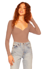 sweetheart long sleeve top