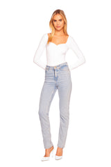 sweetheart long sleeve top