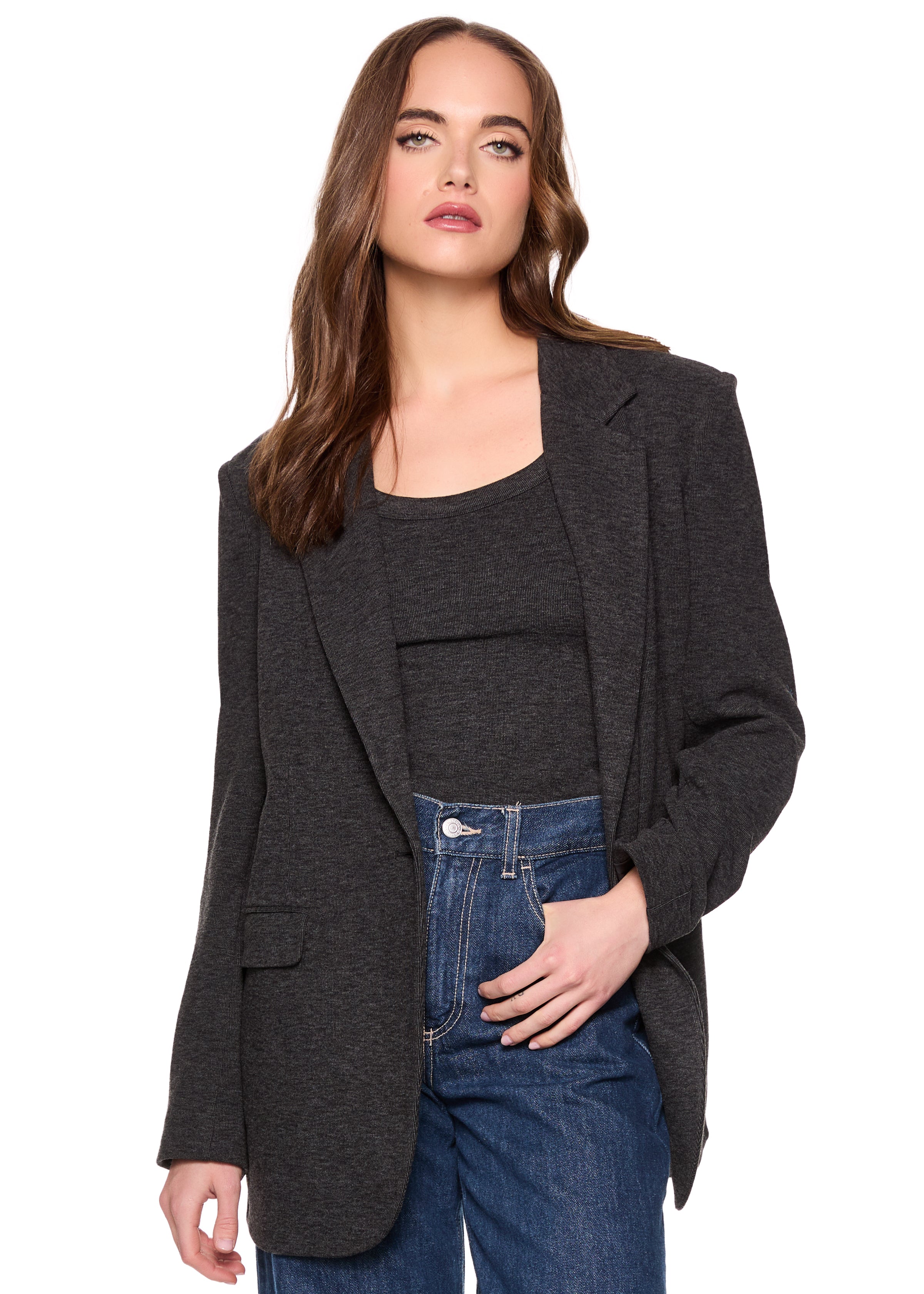 fleece boyfriend jacket rock