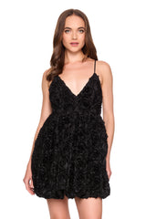 textured flower dress