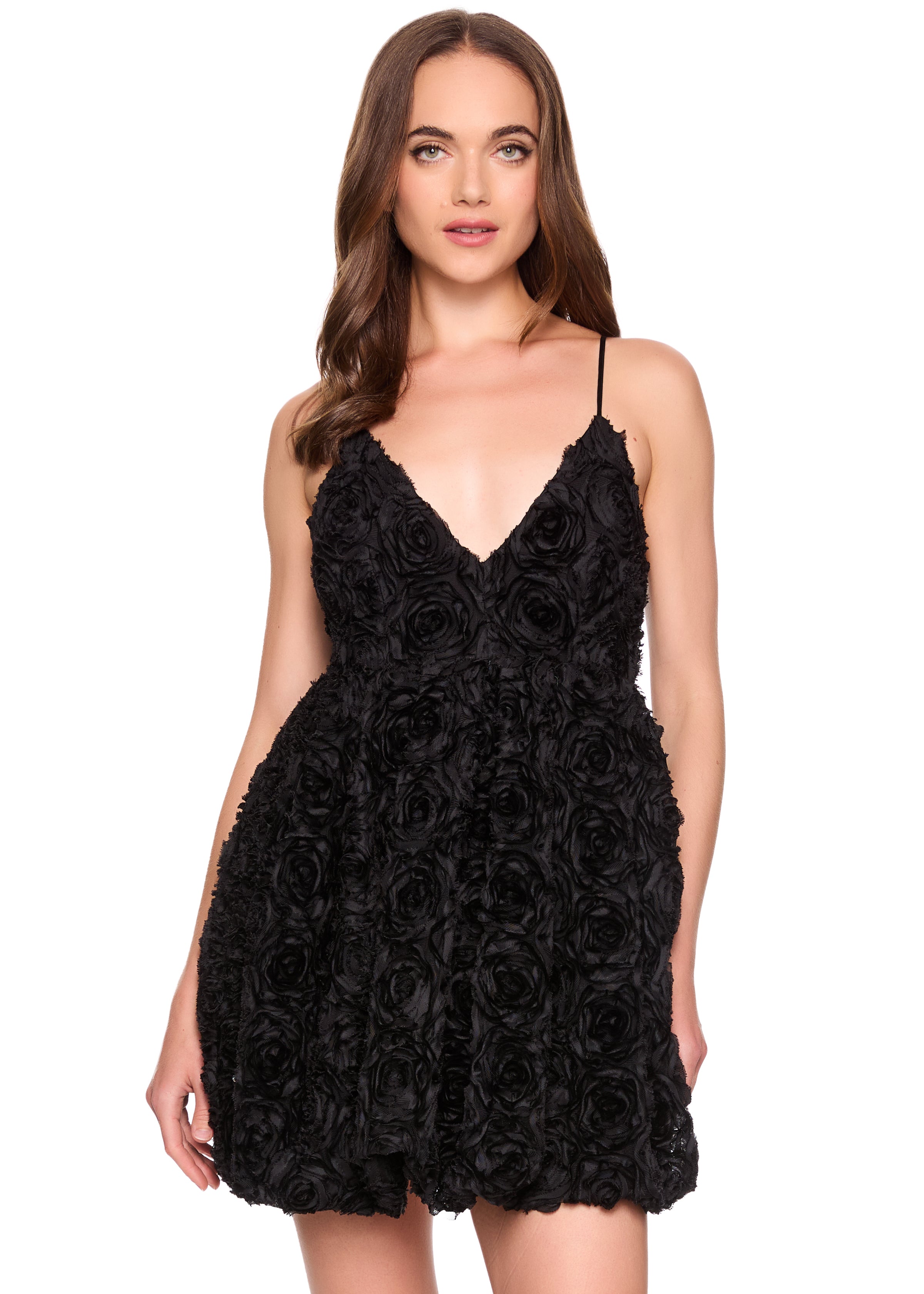 textured flower dress