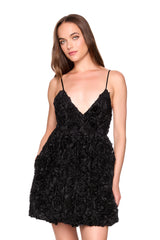 textured flower dress