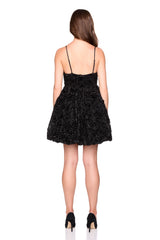 textured flower dress