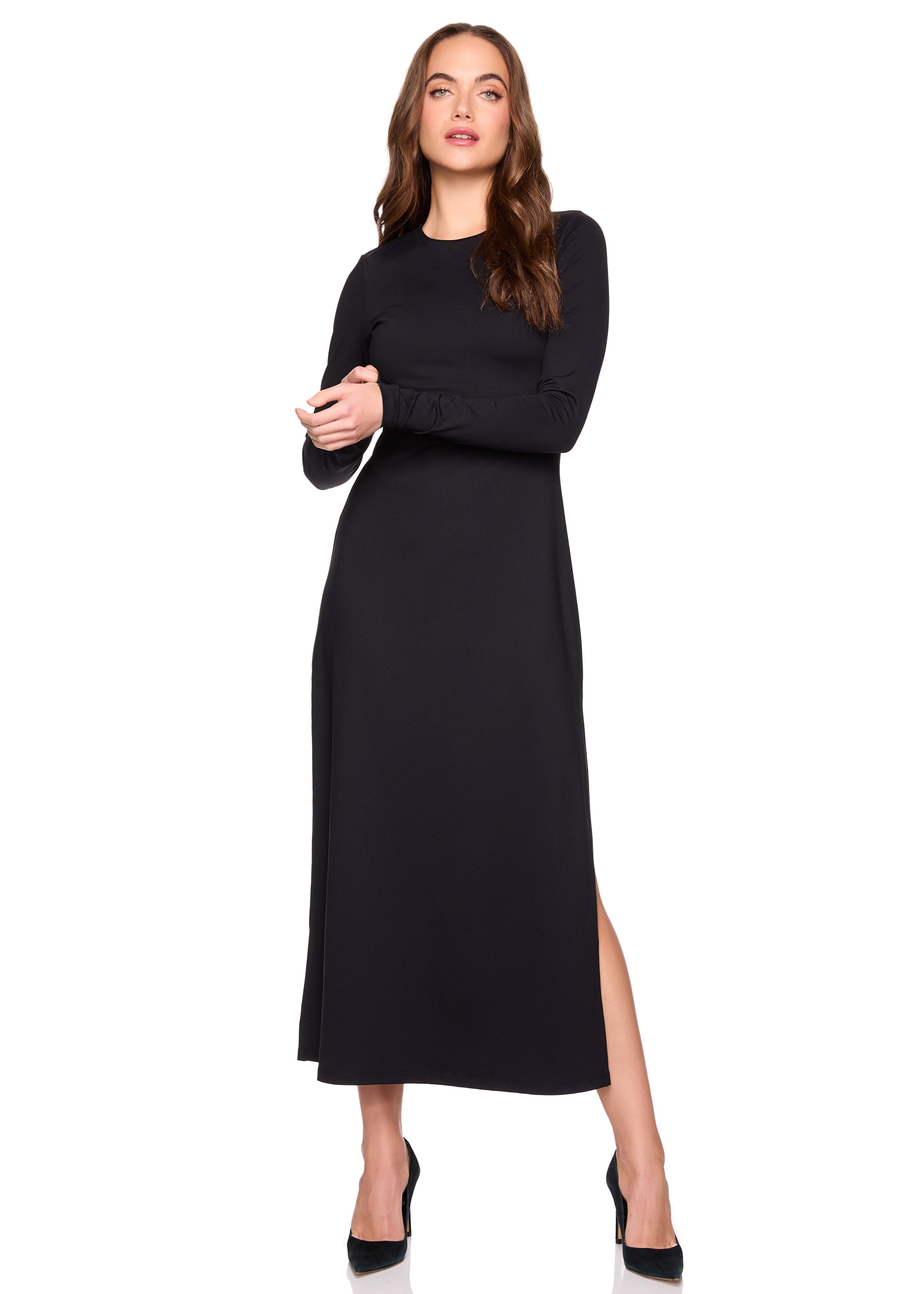 susana monaco emma long sleeve dress Susana Monaco Gathered Long Sleeve Dress