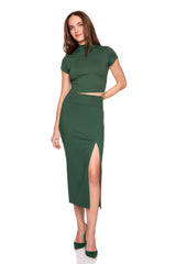 midi slit skirt