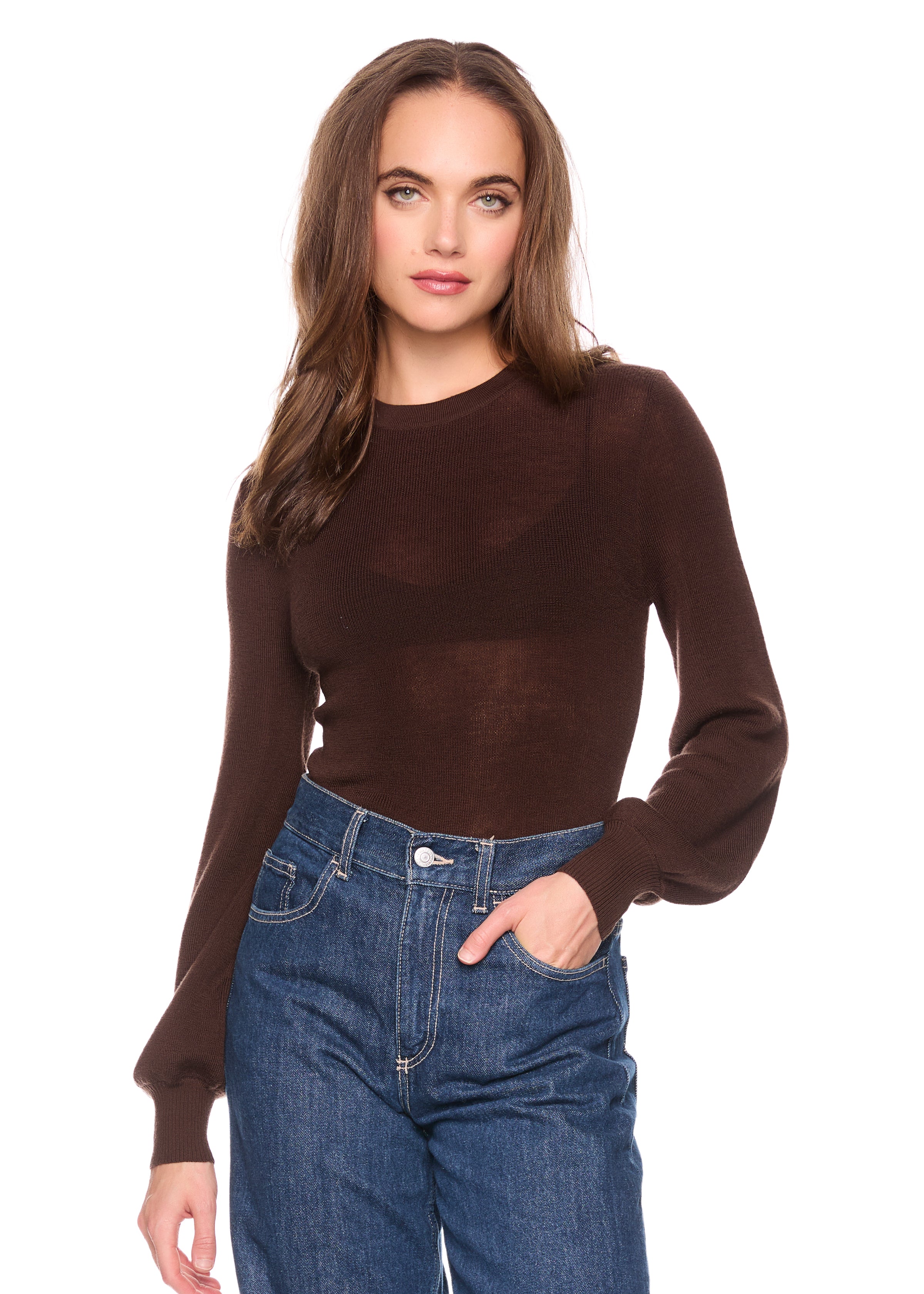 light merino crew sweater