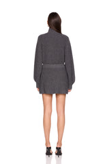 rib knit mini skirt