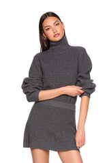 rib knit mini skirt